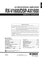 Yamaha DSPAX-1600 - Service Manual